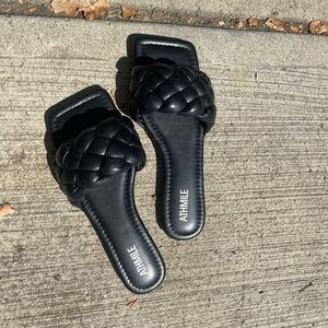 Women's Black Slide Sandals